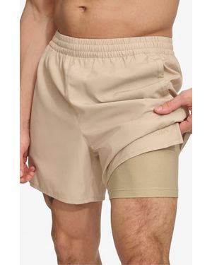DKNY Hybrid Volley Swim Trunks - Natural