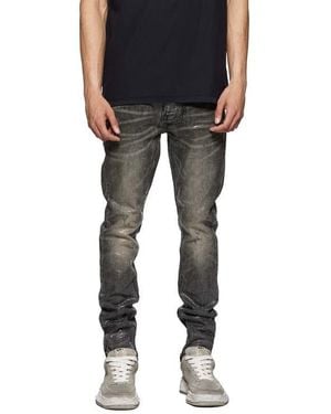 Purple Brand Tiled Overlay Shimmery Skinny Jeans - Black