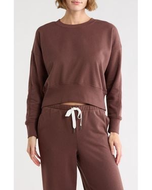 Balance Collection Marley Cotton Blend Fleece Sweatshirt - Brown