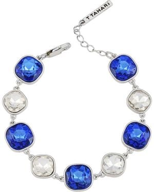Tahari Crystal Chain Bracelet - Blue