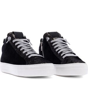 P448 Thea Mid Top Sneaker - Black