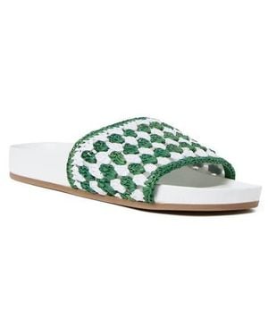 Loeffler Randall Henri Crochet Raffia Slide Sandal - Green