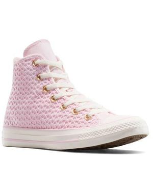 Converse Chuck Taylor All Star Canvas & Knit High Top Sneaker - Pink