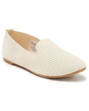Danskin Ribbed Smoking Loafer - Natural