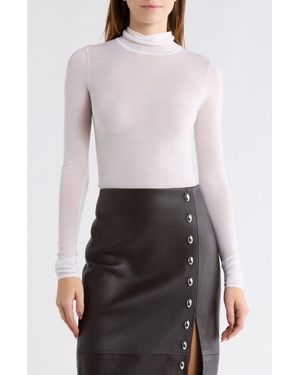 A.L.C. Hayes Long Sleeve Merino Wool Turtleneck Top - Gray