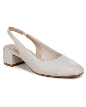 LifeStride Becoming Cap Toe Slingback Pump - White
