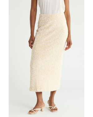 Vince Sequin Velvet Skirt - Natural