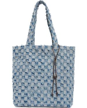 Lucky Brand Pira Canvas Book Tote Bag - Blue