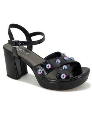 Kenneth Cole Reeva Studded Platform Sandal - Black