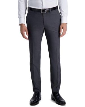 Haggar Herringbone Ultra Slim Stretch Suit Pants - Blue