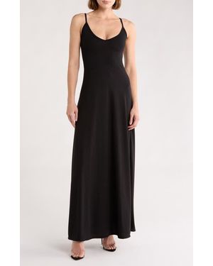 Go Couture V-Neck Maxi Dress - Black