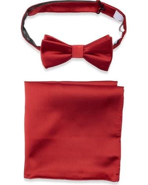 Nordstrom Rack 2-Piece Satin Bow Tie Set - Red