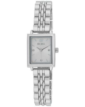 BCBGMAXAZRIA Tank Quartz Bracelet Watch, 21Mm - Gray