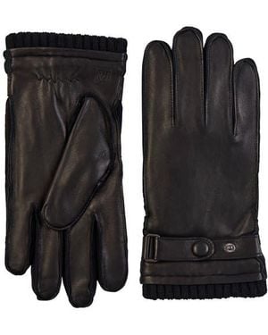 Bruno Magli Leather Gloves - Black