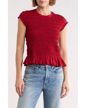 Vigoss Smocked T-Shirt - Red
