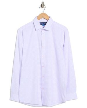 Dylan Park Slim Fit Perfect Stretch Long Sleeve Button Down Shirt - Blue