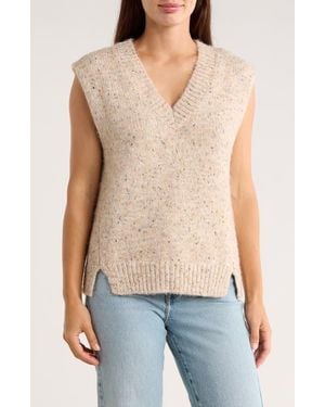 Bobeau Speckled Vest - Blue