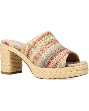 Pelle Moda Capree Espadrille Platform Slide Sandal - Pink