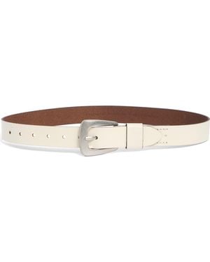 AllSaints Casual Leather Belt - White