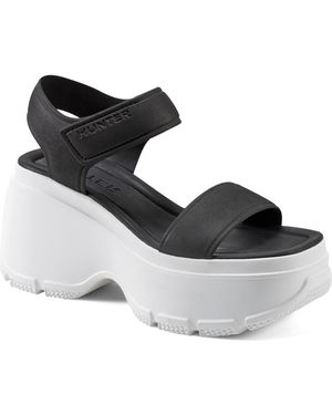 HUNTER Abel Platform Sandal - Black