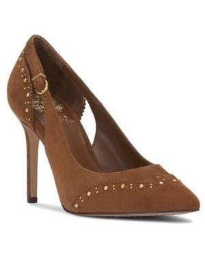 Vince Camuto Hally Studded Pointed-toe Pumps - Brown