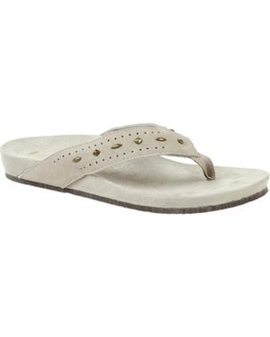 Revitalign Kena Stud Orthotic Flip Flop - White