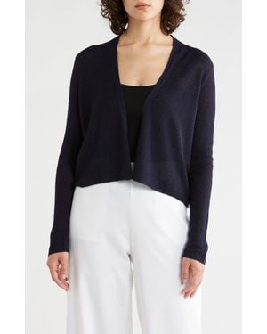 Eileen Fisher Organic Linen & Organic Cotton Cardigan - Blue