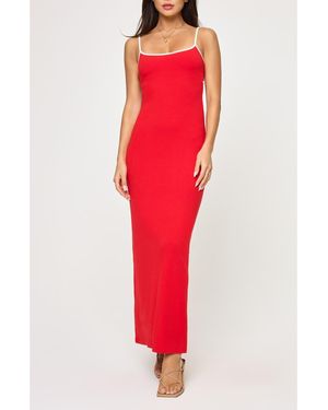 LSPACE Jordana Rib Cover-Up Maxi Dress - Red