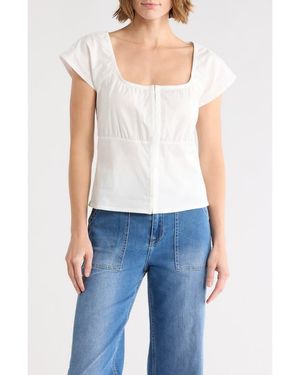 Vigoss Fitted Milkmaid Top - White