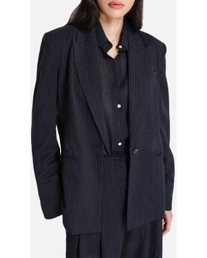 Twp Husband Pinstripe Blazer - Blue
