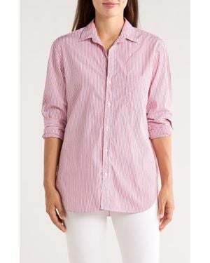 Frank & Eileen Boyfriend Cotton Button-Up Shirt - Pink