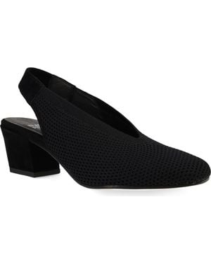 Eileen Fisher Vasa Block Heel Knit Slingback Pump - Black