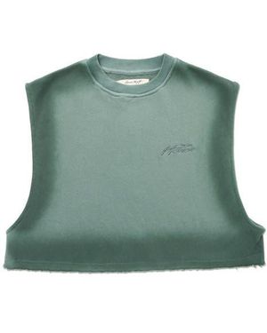 Honor The Gift Spray Crop Muscle Top - Green