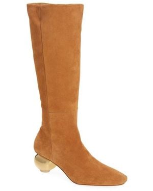 Cult Gaia Zuri Sculpted Heel Boot - Brown