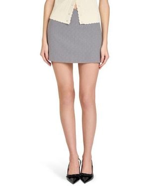 Wayf Melina Houndstooth Skort - Gray