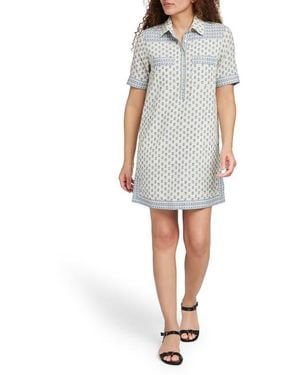 Faherty Rae Linen Blend Mini Shirtdress - Multicolor