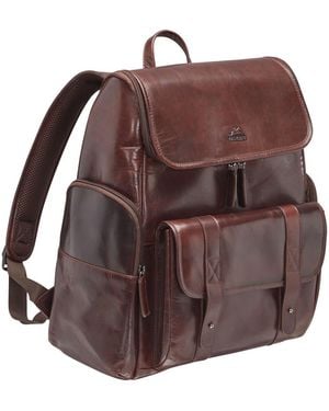 Mancini Rfid 15.6-Inch Laptop Backpack - Brown