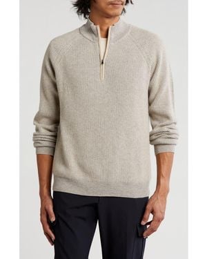 Amicale Rib Cashmere Pullover - Gray