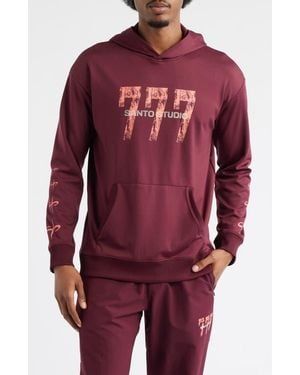 Saint Studio Tempo 777 Enjoy Comfort Comfort Fleece Graphic Hoodie - Red