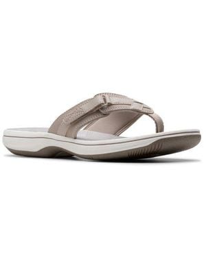 Clarks Breeze Sea Thong Sandal - Gray