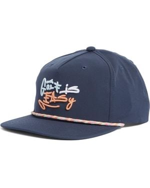 Swannies Golf Is Easy Embroidered Adjustable Hat - Blue