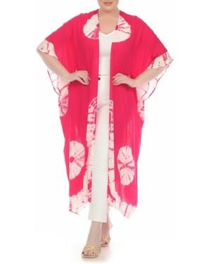 Boho Me Tie Dye Cover-Up Kaftan - Pink