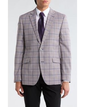 Savile Row Plaid Sport Coat - Purple