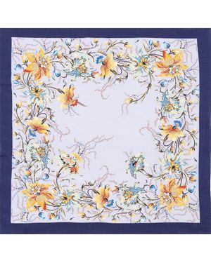 Saachi Bloom Border Square Scarf - Metallic
