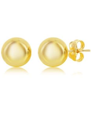 Simona 14K Bead Stud Earrings - Yellow