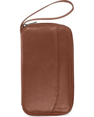 CHAMPS Leather Passport Case - Brown
