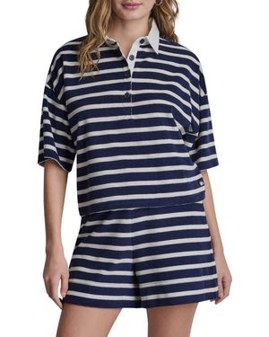 DKNY Stripe Terry Polo - Blue