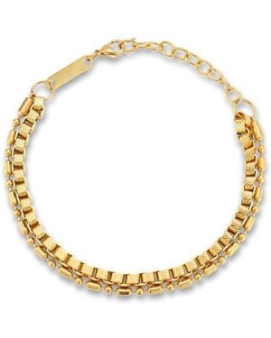 YIELD OF MEN Double Layer Chain Bracelet - Metallic