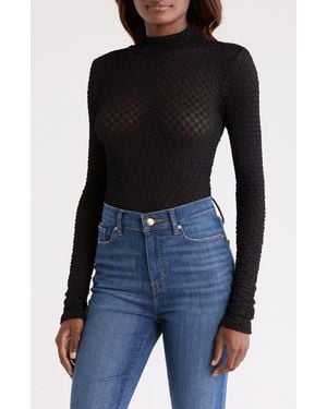 FRAME Mesh Turtleneck - Black