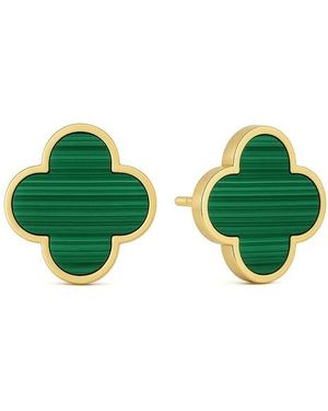 Gabi Rielle Clover Stud Earrings - Green